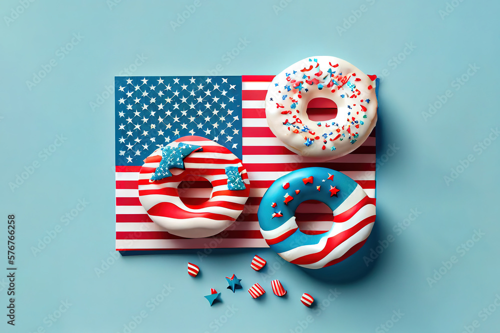 Fototapeta premium Happy Independence Day. Generative Ai