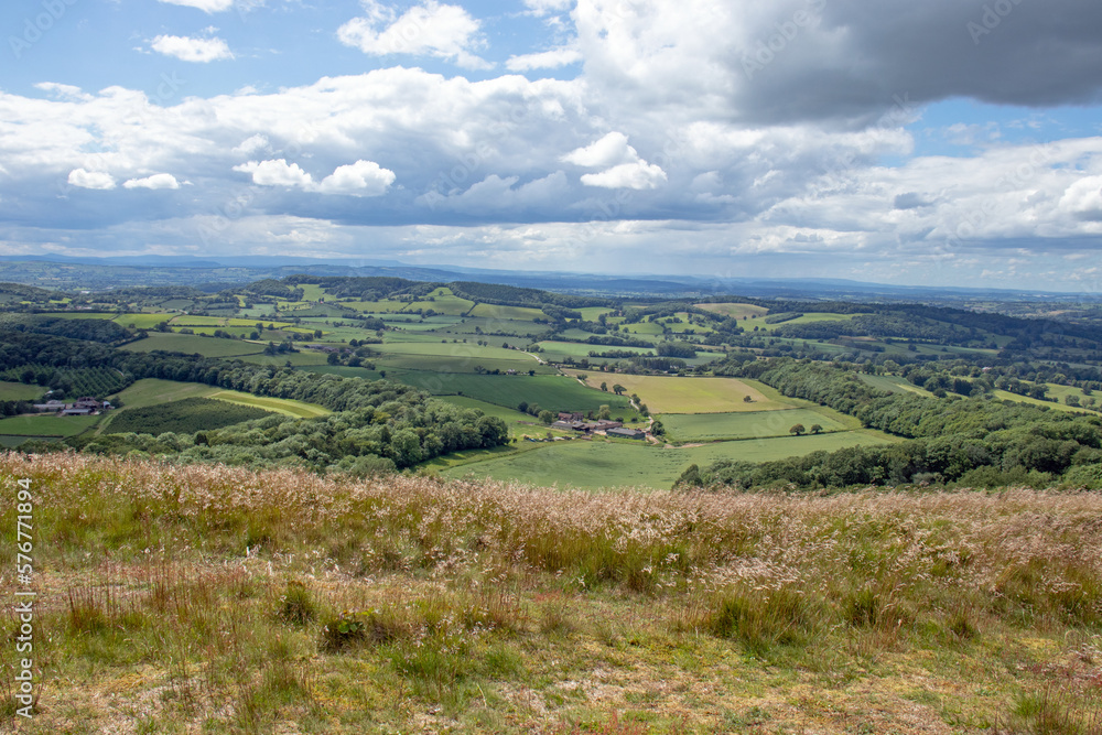Naklejka premium Malvern hills scenery in the UK.