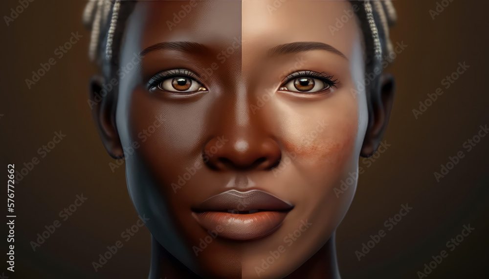 Internationaler Tag für die Beseitigung der Rassendiskriminierung Abstrakte Illustration Generative AI Digial Art Photorealismus 