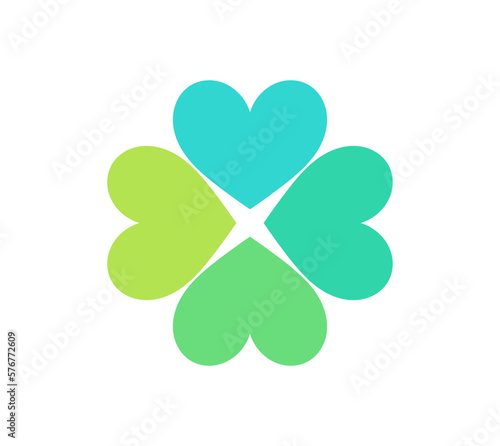 Four leaf clover icon symbol. Vector illustration.