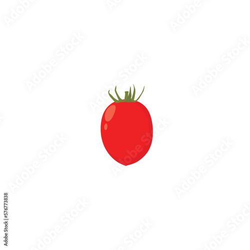 Roma tomato. Vector illustration isolated on white background. For template label, packing, web, menu, logo, textile, icon