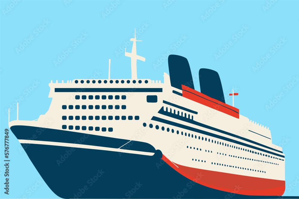 cruise ship vector illustration