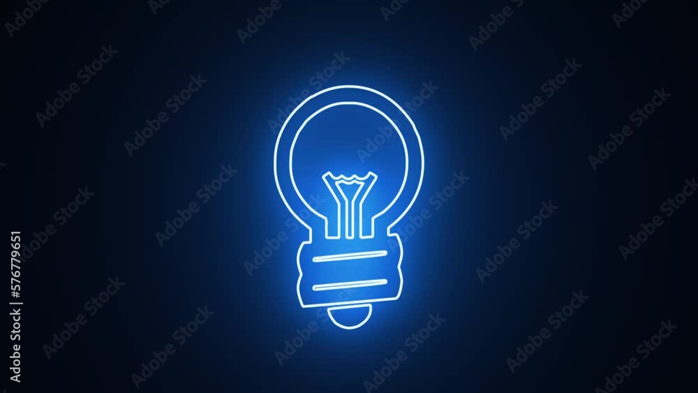 digital lamp energy lightbulb electricity icon on neon background digital lamp energy lightbulb electricity icon on neon background