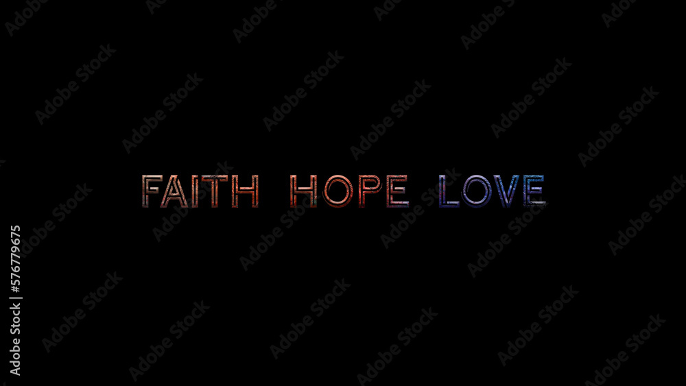 Humanity  Media. Faith, Hope, Love. This image can be used as desktop wallpaper.