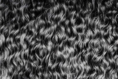 Trxtura de cabelo preto cacheado brilhoso feminino photo