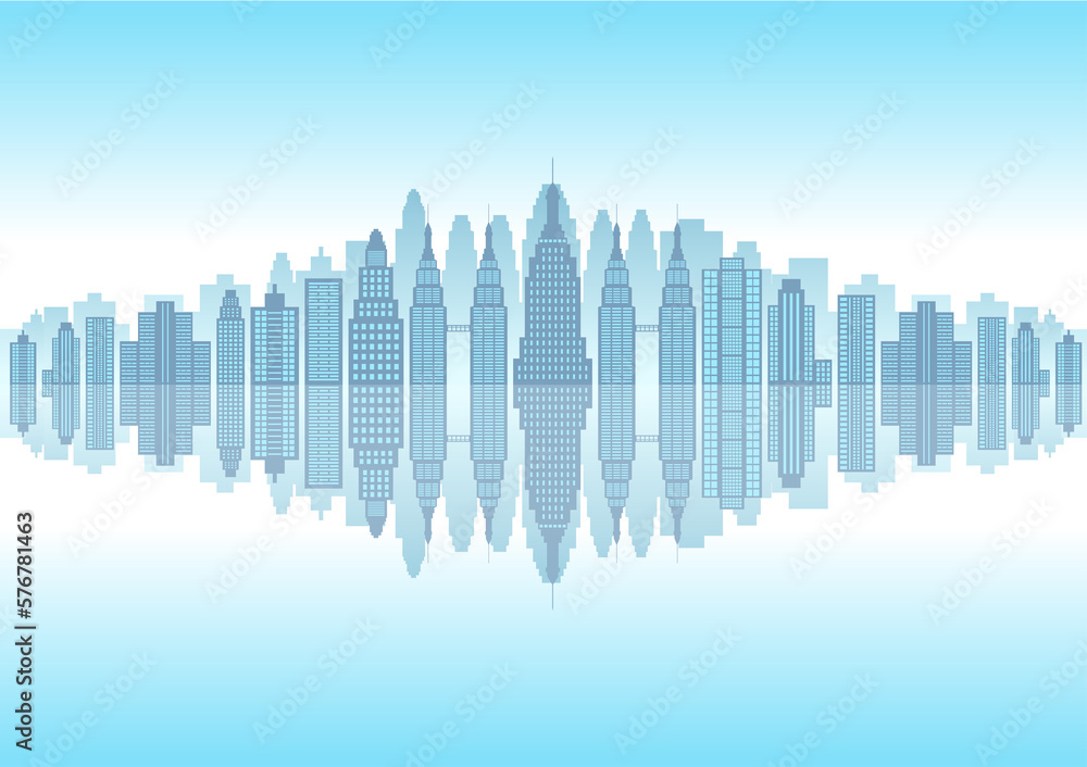Building Background. City building. Skyscraper. Cityscape. Urban landscape. Metropolis City. Vector Illustration Isolated on White Background. 