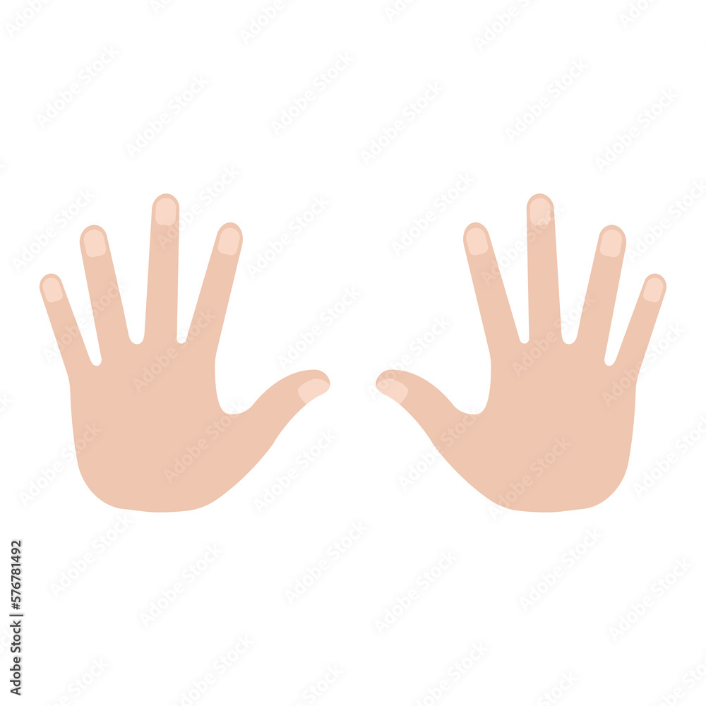 Hand. Two Hand. Vector illustration Isolated on White Background. Hand. Two Hand. Vector illustration Isolated on White Background.