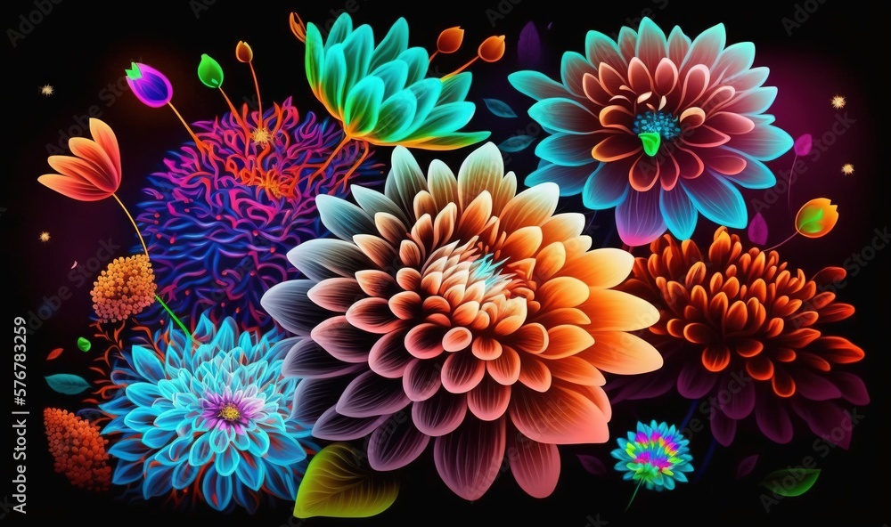 a bunch of flowers that are on a black background with a black background and a black background with a black background and a black background with a bunch of flowers. generative ai a bunch of flowers that are on a black background with a black background and a black background with a black background and a black background with a bunch of flowers. generative ai