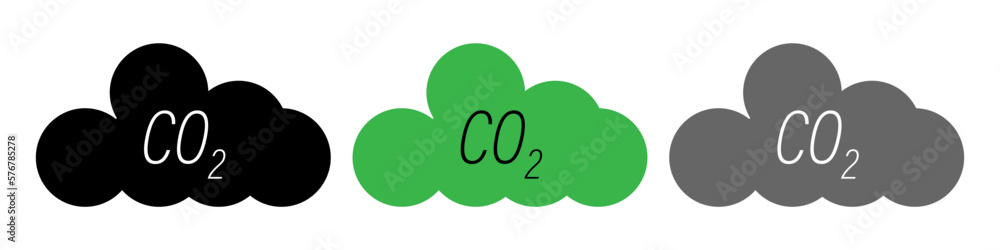 co2 emissions icon. The CO2 cloud. Carbon dioxide pollution. Carbon footprint. Ecology and environment symbol. Vector co2 emissions icon. The CO2 cloud. Carbon dioxide pollution. Carbon footprint. Ecology and environment symbol. Vector