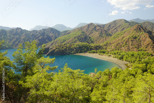 Fototapeta Naklejka Na Ścianę i Meble -  Maden Koyu beach at the Lycian way between Tekirowa and Kemer, Turkey