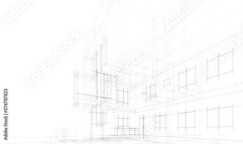 sketch of a house