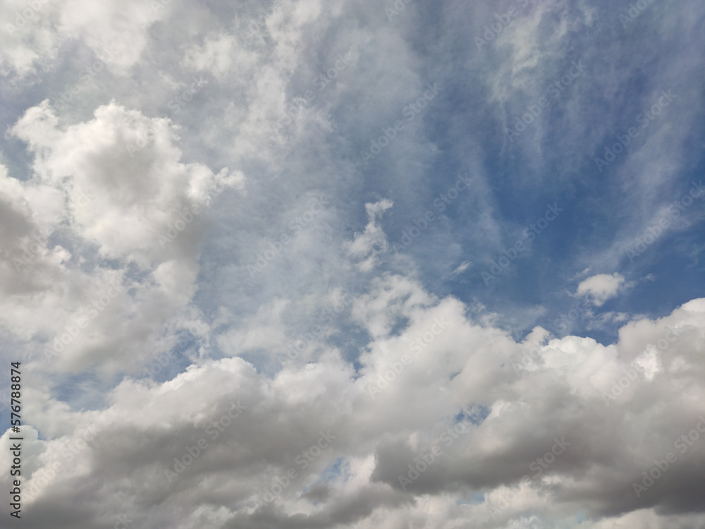 Heaven of multiple options. Blurred sky next to the compact sky Heaven of multiple options. Blurred sky next to the compact sky
