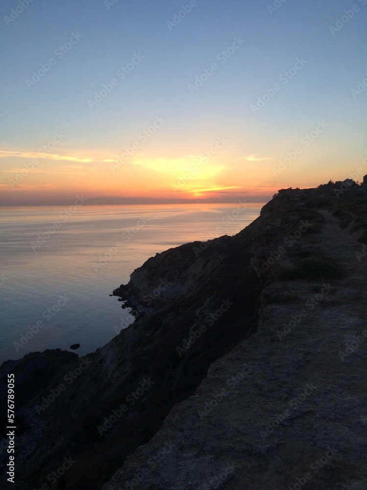 sunset over the sea