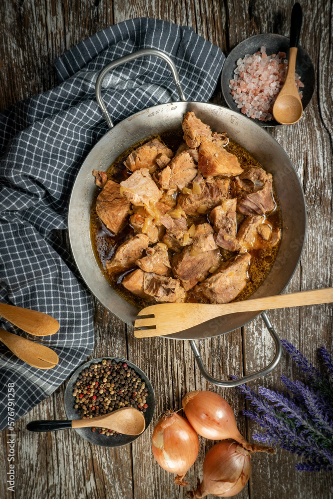 Fototapeta premium Stewed pork shoulder.