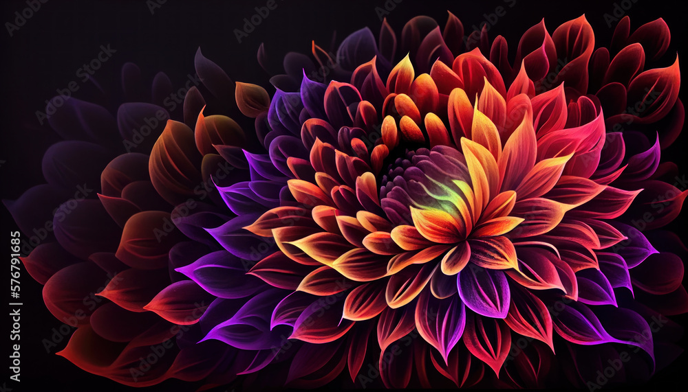 red dahlia flower Generate Ai red dahlia flower Generate Ai