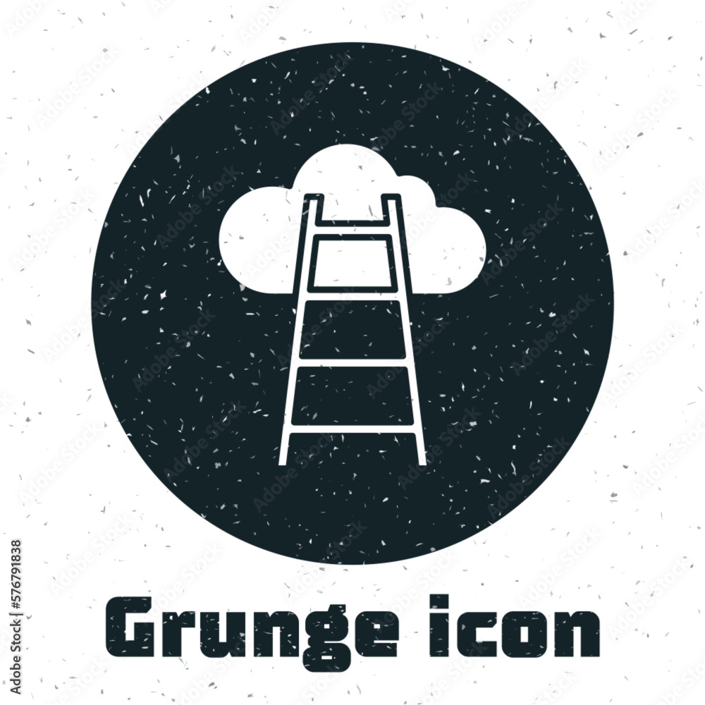 Grunge Stair with finish flag icon isolated on white background. Career growth business concept. Concept of business development. Monochrome vintage drawing. Vector Grunge Stair with finish flag icon isolated on white background. Career growth business concept. Concept of business development. Monochrome vintage drawing. Vector