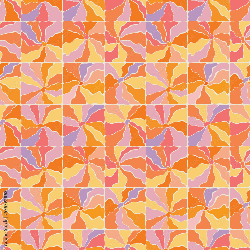 Seamless pattern with abstract floral elements, modern botanical illustration in Matisse style. Seamless pattern with abstract floral elements, modern botanical illustration in Matisse style.