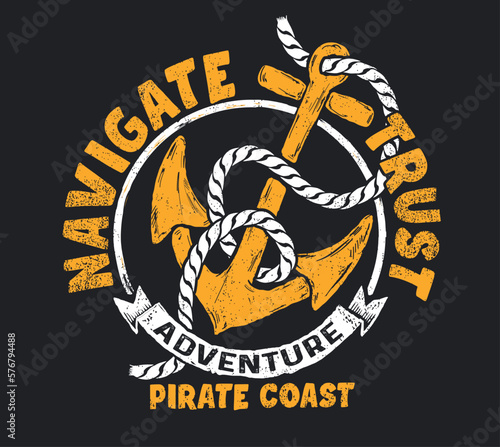 vector anchor print for t shirt prints