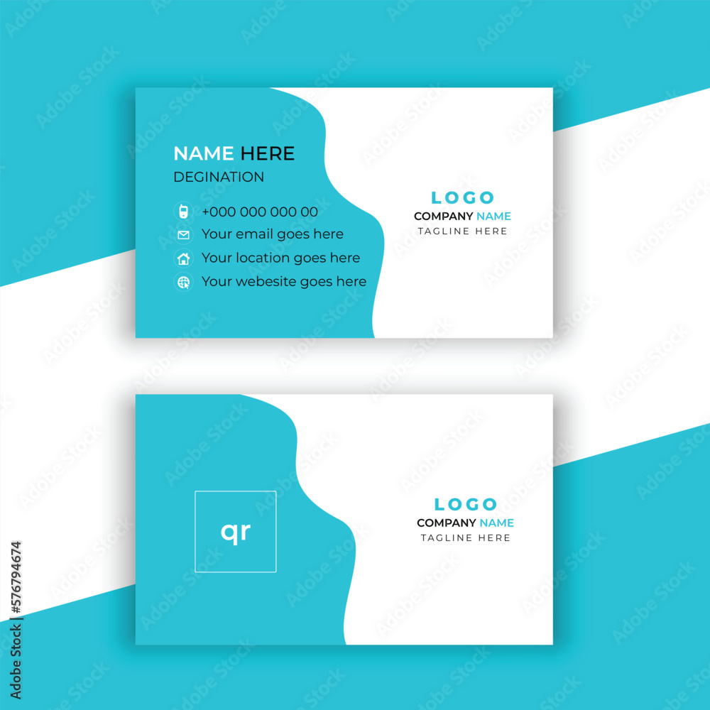 modern business card print, creative card design for business