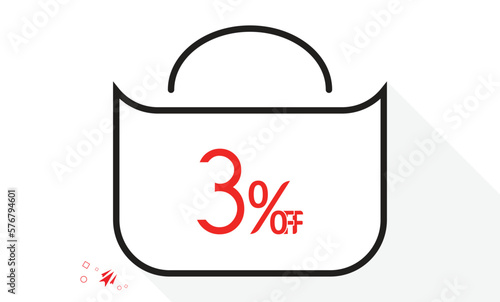 3% off on bag design template.