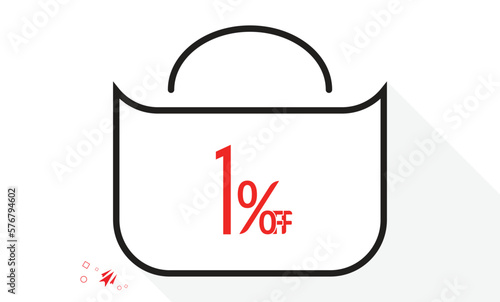 1% off on bag design template.