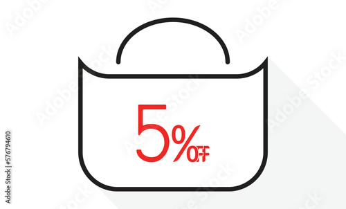 5% off on bag design template.