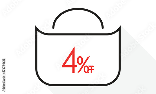 4% off on bag design template.