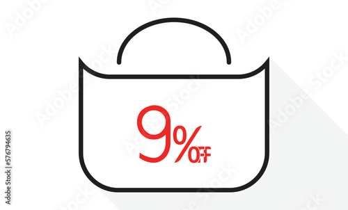 9% off on bag design template.