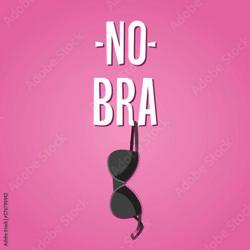 Without a bra. No bra. The bra is hanging.