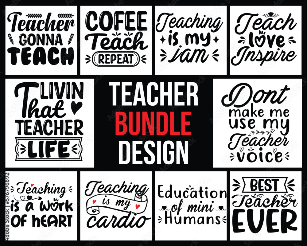 Fototapeta premium Teacher SVG T shirt design