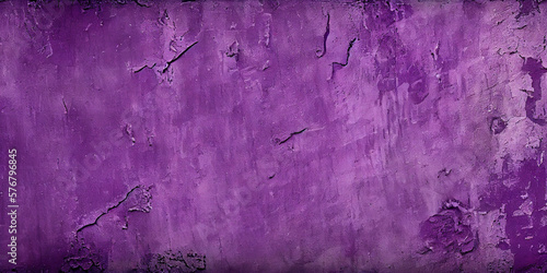 Purple grunge background. Texture of painted concrete wall closeup. Purple grunge banner. Copy space for your design