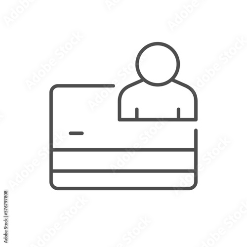 Credit card owner line icon