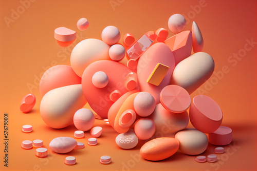 Abstract illustradion of colorful candies