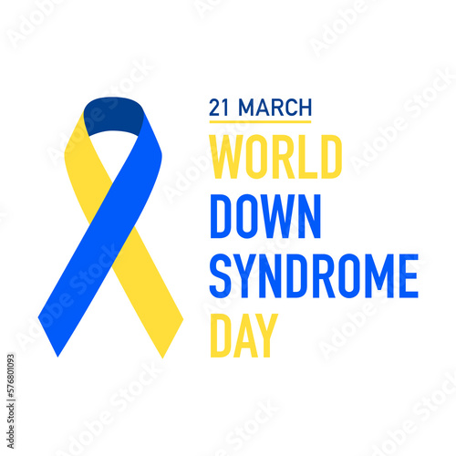 Fotobehang March 21, world down syndrome day