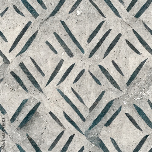 Concrete lined grey high quality greenish seamless pattern with imperfections | Generative ai