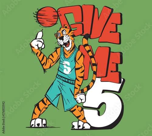 vector tiger illustration for t shirt print designs