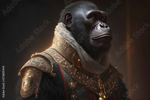 The gorilla pope intricate details generative ai