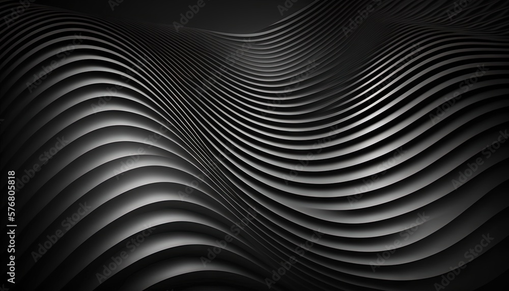 a black and white photo of a wavy pattern on a black background with a white light at the top of the image and a white light at the bottom of the image. generative ai a black and white photo of a wavy pattern on a black background with a white light at the top of the image and a white light at the bottom of the image. generative ai