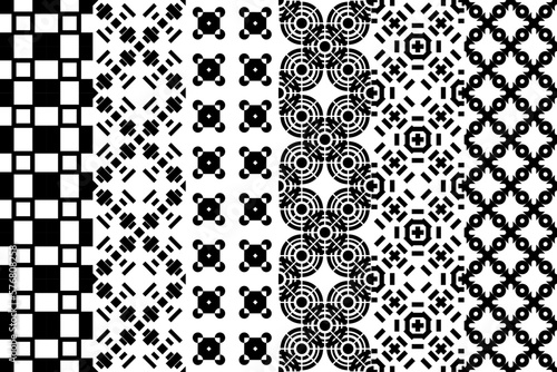 Set of pattern in modern style background. Seamless vector pattern. Futuristic design. Textile ornament.