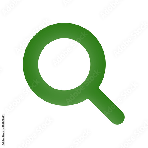 green green magnifying and search icon