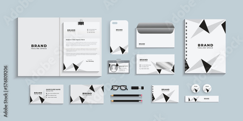 Corporate identity template set. Business stationery mock-up.