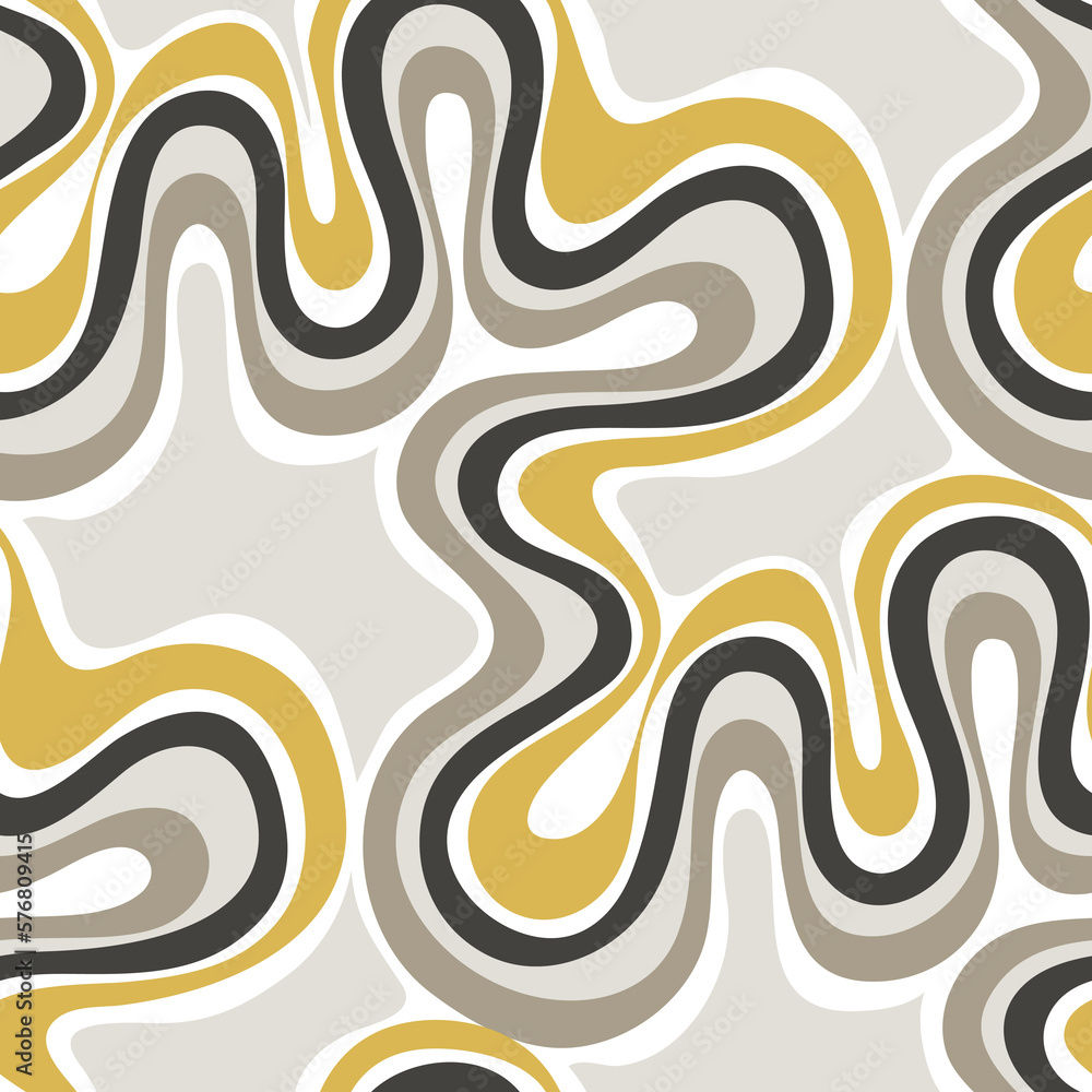Obraz premium Abstract seamless pattern with wavy lines 