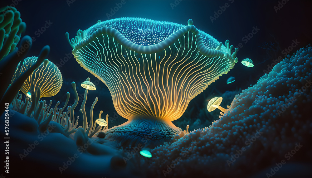 Deep Area Oceanic Wonders: Bioluminescent Creatures and Alien-Like Landscapes of ...
