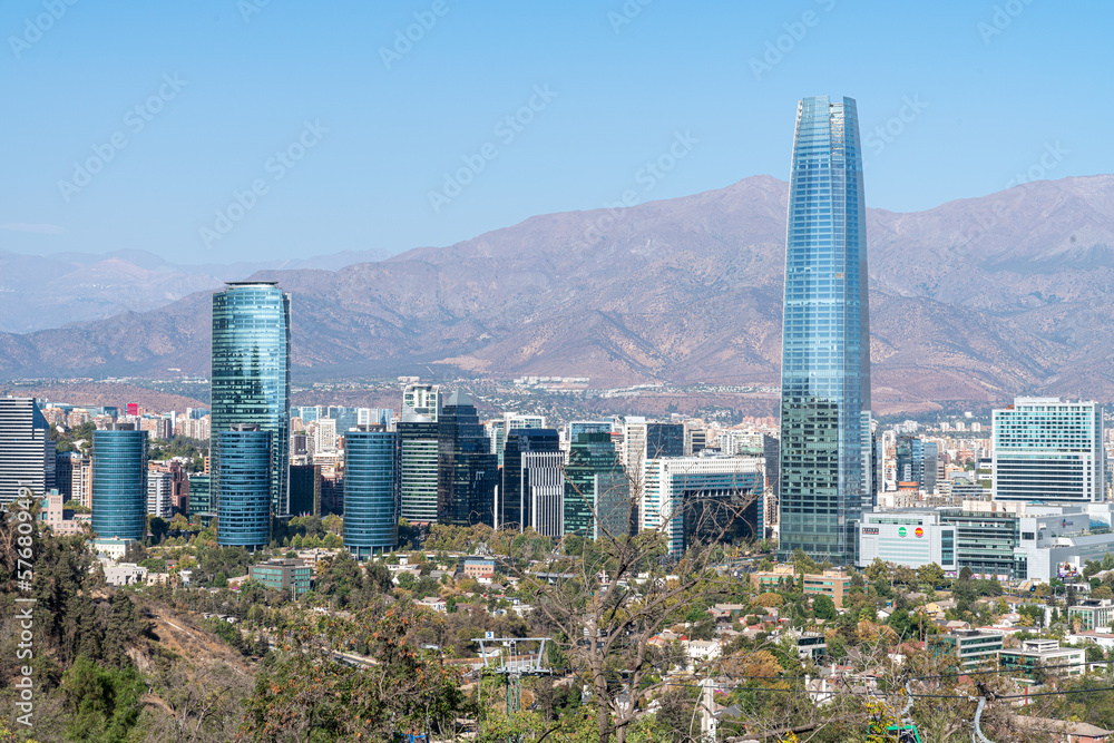 Obraz premium Santiago, Chile urban skyline and cityscape