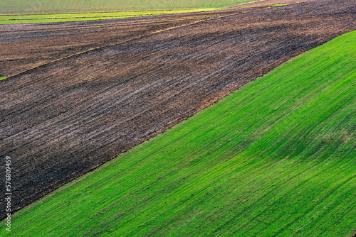 spring farmland, plowed land, winter harvest © Robert