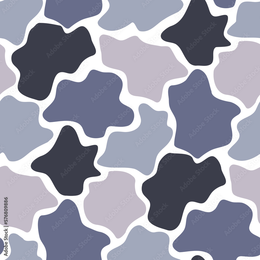 Abstract seamless pattern with wavy spots