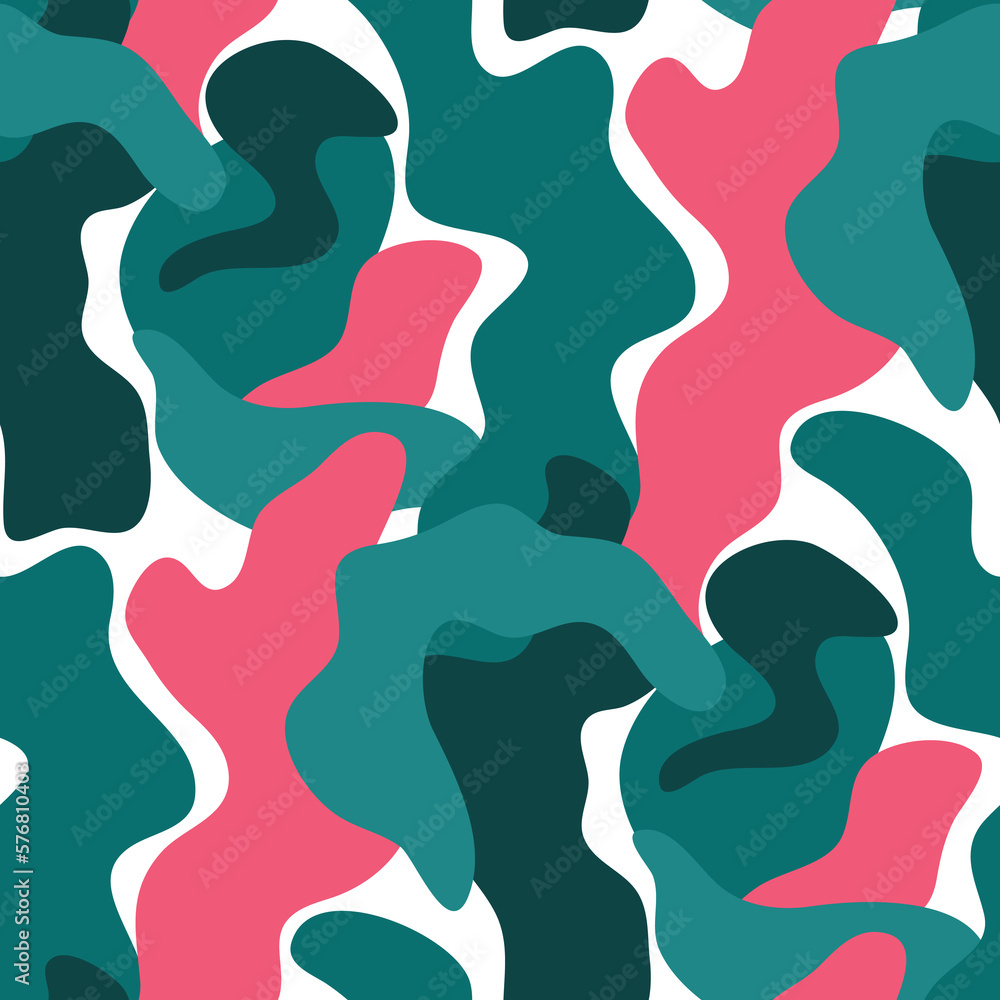Seamless pattern with abstract wavy shapes Seamless pattern with abstract wavy shapes