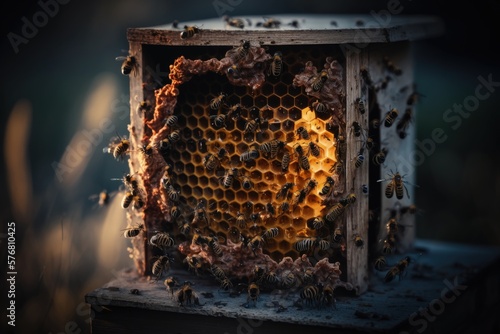 Bee hive, beekeeping, Generative AI