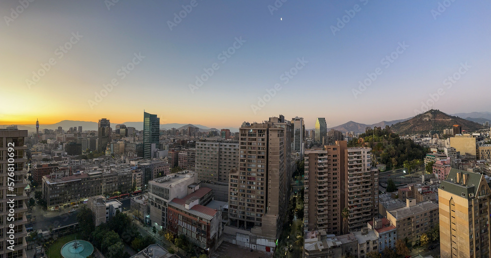 Sunset in Santiago, Chile