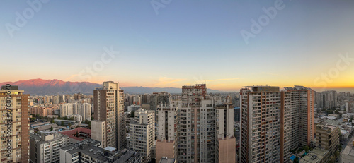 Sunset in Santiago, Chile